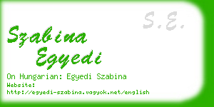 szabina egyedi business card